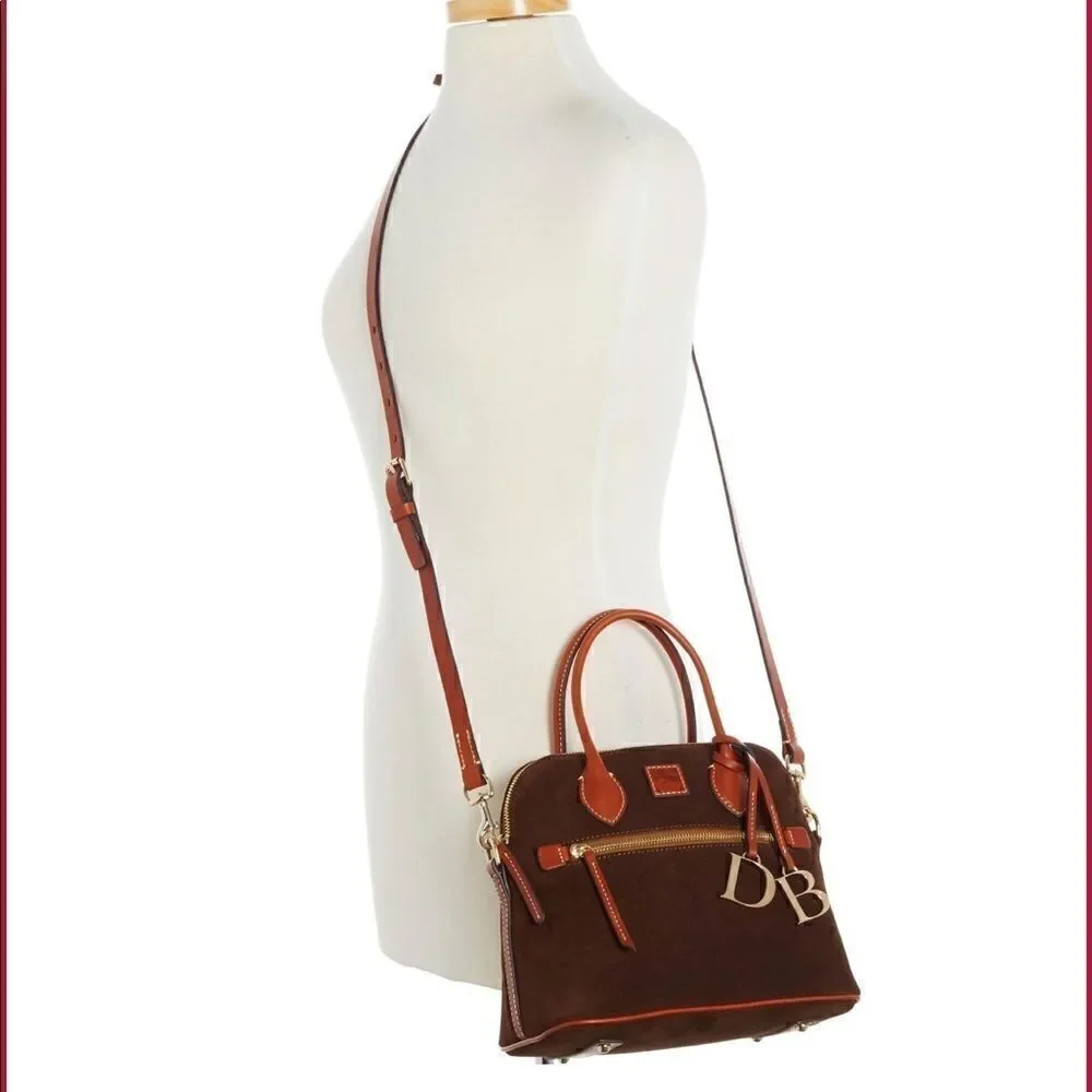 NWT Dooney & Bourke Suede Domed Satchel